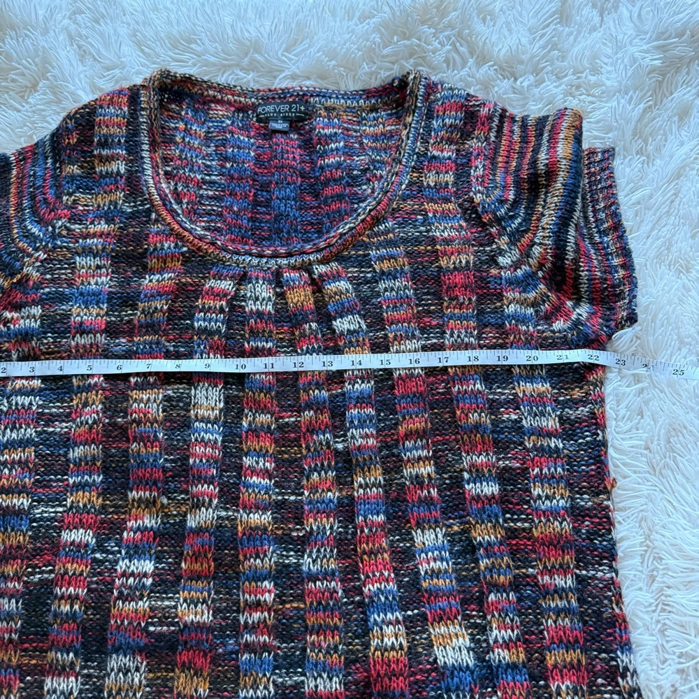 Forever 21 Multicolor Striped Knit Mini Dress - Black, Red, Blue, Tan - Picture 7 of 8